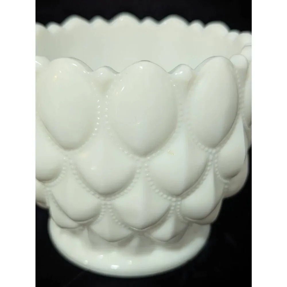 Fostoria Milk Glass Heavy Pedestal Vase With Lid